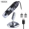 Lab Microscope Slides 1600X Digital Microscope Camera 8 LED 2MP Portable USB Electronic Microscope Microscope Parts (Color : Silver Rack) view 2