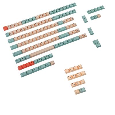125 Key Hami Melon Dye-sub PBT Keycaps German Spain UK French ISO for MX Switches Keyboard 104 87 61 Filco YMD96 KBD75 FC980M ID80 (UK ISO Kit)