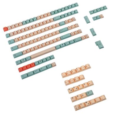 125 Key Hami Melon Dye-sub PBT Keycaps German Spain UK French ISO for MX Switches Keyboard 104 87 61 Filco YMD96 KBD75 FC980M ID80 (German ISO Kit)