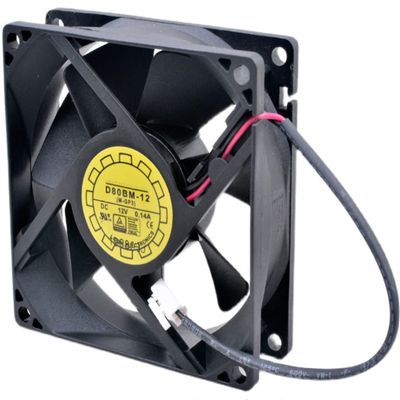 D80BM-12 12V 0.14A 80mm 2-Wire Cooling Fan 80X80X25MM