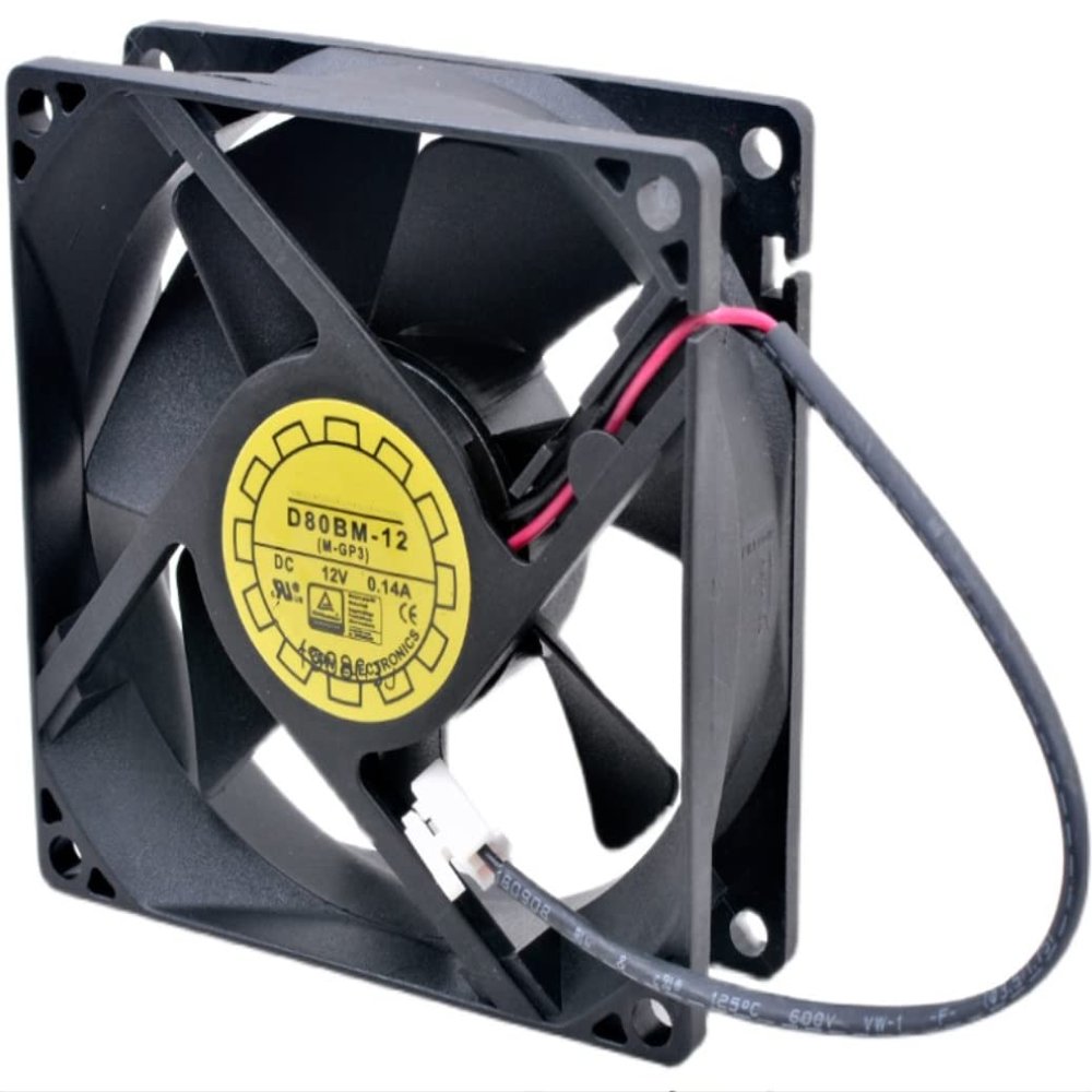 D80BM-12 12V 0.14A 80mm 2-Wire Cooling Fan 80X80X25MM