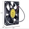 D80BM-12 12V 0.14A 80mm 2-Wire Cooling Fan 80X80X25MM view 4