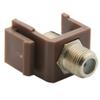 10 PACK Keystone Coaxial F RG6 Female To Female Connector (BROWN) view 1