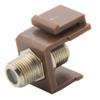 10 PACK Keystone Coaxial F RG6 Female To Female Connector (BROWN) view 2