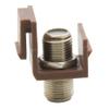 10 PACK Keystone Coaxial F RG6 Female To Female Connector (BROWN) view 4