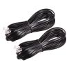 MECCANIXITY Phone Extension Cord 25FT Telephone Cable Phone Line Cord RJ11 6P4C Plugs, Male to Male for Phone and Fax Black 2pcs view 1