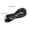 MECCANIXITY Phone Extension Cord 25FT Telephone Cable Phone Line Cord RJ11 6P4C Plugs, Male to Male for Phone and Fax Black 2pcs view 2