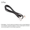 MECCANIXITY Phone Extension Cord 1.64FT Telephone Cable Phone Line Cord RJ11 6P4C Plugs, Male to Male for Phone and Fax Black 3pcs view 3