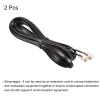 MECCANIXITY Phone Extension Cord 6.56FT Telephone Cable Phone Line Cord RJ11 6P6C Plugs, Male to Male for Phone and Fax Black 2pcs view 3