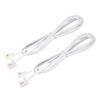 MECCANIXITY Phone Extension Cord 3.28FT Telephone Cable Phone Line Cord RJ11 6P4C Plugs, Male to Male for Phone and Fax White 2pcs view 1