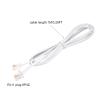 MECCANIXITY Phone Extension Cord 3.28FT Telephone Cable Phone Line Cord RJ11 6P4C Plugs, Male to Male for Phone and Fax White 2pcs view 2