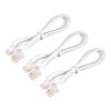 MECCANIXITY Phone Extension Cord 1.64FT Telephone Cable Phone Line Cord RJ11 6P4C Plugs, Male to Male for Phone and Fax White 3pcs view 1