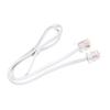 MECCANIXITY Phone Extension Cord 1.64FT Telephone Cable Phone Line Cord RJ11 6P4C Plugs, Male to Male for Phone and Fax White 2pcs view 4