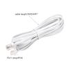 MECCANIXITY Phone Extension Cord 9.84FT Telephone Cable Phone Line Cord RJ11 6P4C Plugs, Male to Male for Phone and Fax White 2pcs view 2