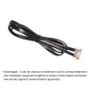 MECCANIXITY Phone Extension Cord 3.28FT Telephone Cable Phone Line Cord RJ11 6P6C Plugs, Male to Male for Phone and Fax Black 1pcs view 3