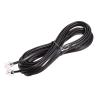 MECCANIXITY Phone Extension Cord 15FT Telephone Cable Phone Line Cord RJ11 6P4C Plugs, Male to Male for Phone and Fax Black 1pcs view 1