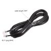 MECCANIXITY Phone Extension Cord 15FT Telephone Cable Phone Line Cord RJ11 6P4C Plugs, Male to Male for Phone and Fax Black 1pcs view 2