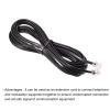 MECCANIXITY Phone Extension Cord 15FT Telephone Cable Phone Line Cord RJ11 6P4C Plugs, Male to Male for Phone and Fax Black 1pcs view 3