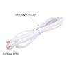 MECCANIXITY Phone Extension Cord 3.28FT Telephone Cable Phone Line Cord RJ11 6P6C Plugs, Male to Male for Phone and Fax White 2pcs view 2