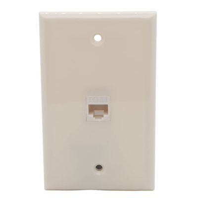 1Gang 1 Port CAT6 RJ45 Female To Female Wall Plate (Ivory)