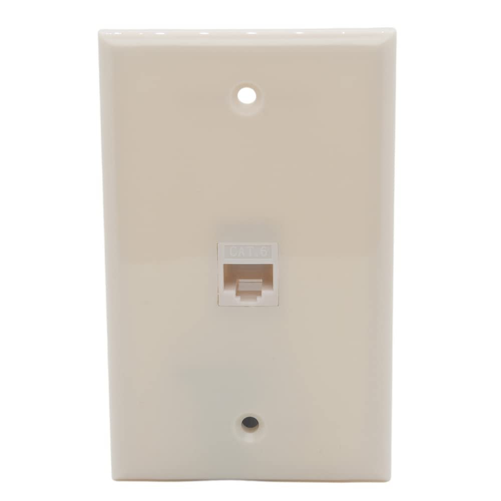 1Gang 1 Port CAT6 RJ45 Female To Female Wall Plate (Ivory)