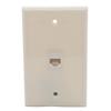 1Gang 1 Port CAT6 RJ45 Female To Female Wall Plate (Ivory) view 1