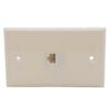 1Gang 1 Port CAT6 RJ45 Female To Female Wall Plate (Ivory) view 2