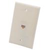 1Gang 1 Port CAT6 RJ45 Female To Female Wall Plate (Ivory) view 4
