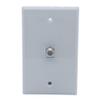 1Gang 1 Port Coaxial RG6 Female To Female Wall Plate (Gray) view 1