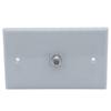 1Gang 1 Port Coaxial RG6 Female To Female Wall Plate (Gray) view 2
