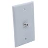 1Gang 1 Port Coaxial RG6 Female To Female Wall Plate (Gray) view 3