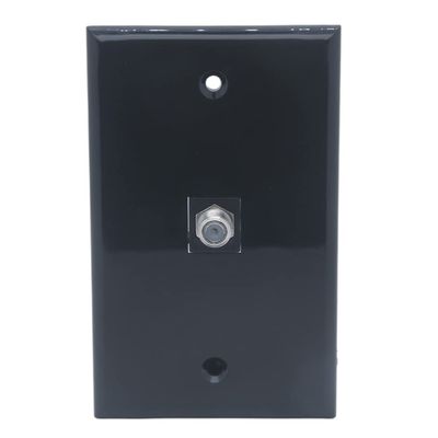 1Gang 1 Port Coaxial RG6 Female To Female Wall Plate (Black)