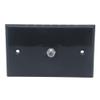 1Gang 1 Port Coaxial RG6 Female To Female Wall Plate (Black) view 2