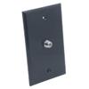 1Gang 1 Port Coaxial RG6 Female To Female Wall Plate (Black) view 3