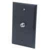 1Gang 1 Port Coaxial RG6 Female To Female Wall Plate (Black) view 4