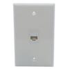 1Gang 1 Port CAT6 RJ45 Female To Female Wall Plate (Almond) view 1