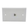 1Gang 1 Port CAT6 RJ45 Female To Female Wall Plate (Almond) view 2