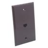 1Gang 1 Port CAT6 RJ45 Female To Female Wall Plate (Brown) view 3