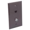 1Gang 1 Port CAT6 RJ45 1 Port Coaxial RG6 Female To Female Wall Plate (Brown) view 3