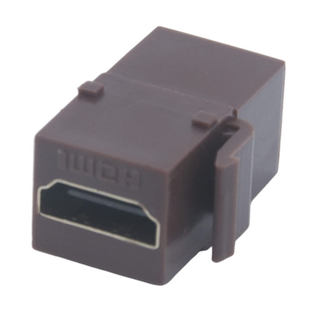 10 PACK Colorful Keystone HDMI Female To Female Connector (Brown)