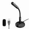 Blapsuro USB Computer Microphone,Plug and Play Desktop PC Laptop Microphone with Mute Button and LED Indicator for Streaming,Podcasting,Recording,Gaming,Skype,YouTube Mic for Mac or Window Black. view 1