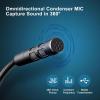 Blapsuro USB Computer Microphone,Plug and Play Desktop PC Laptop Microphone with Mute Button and LED Indicator for Streaming,Podcasting,Recording,Gaming,Skype,YouTube Mic for Mac or Window Black. view 2