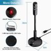 Blapsuro USB Computer Microphone,Plug and Play Desktop PC Laptop Microphone with Mute Button and LED Indicator for Streaming,Podcasting,Recording,Gaming,Skype,YouTube Mic for Mac or Window Black. view 4