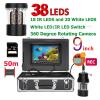 Lifyn2 Fishfinder 9 Inch DVR Recorder 20m 50m 100m Underwater Fishing Video Camera Fish Finder IP68 Waterproof 38 LEDs 360 Degree Rotating Camera (Color : Black, Size : F8300DB-2L-50M) view 2
