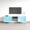 Meble Furniture Efecto 01 Modern High-Gloss TV Stand  LED Lighting  Engineered Wood, 63.8" W x 15.7" D x 19.3" H  White view 4