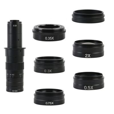 Microscope Kit 0.3X 0.35X 0.5X 2X 1X Auxiliary Objective Lens, 10A 300 X 120 X 180 X Lens Microscope Lens Adapters (Color : 2X)