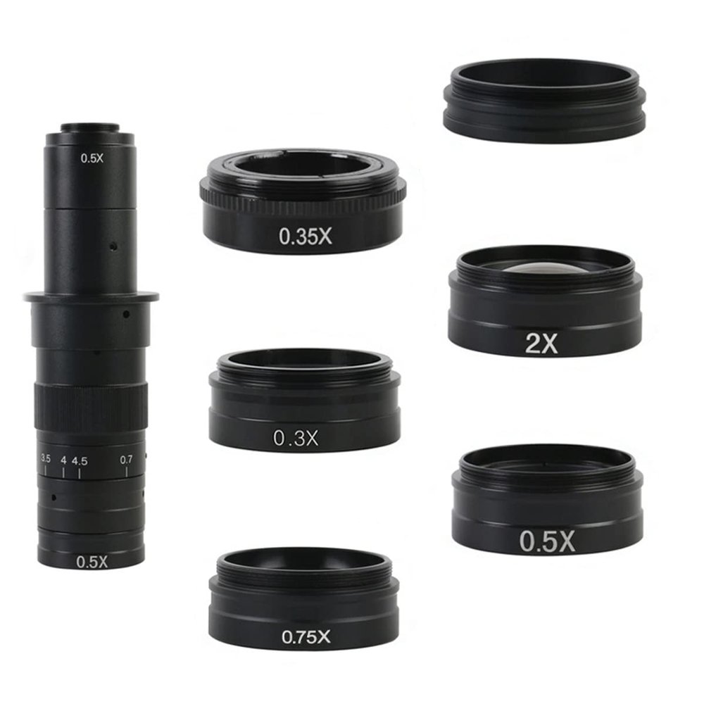 Microscope Kit 0.3X 0.35X 0.5X 2X 1X Auxiliary Objective Lens, 10A 300 X 120 X 180 X Lens Microscope Lens Adapters (Color : 2X)