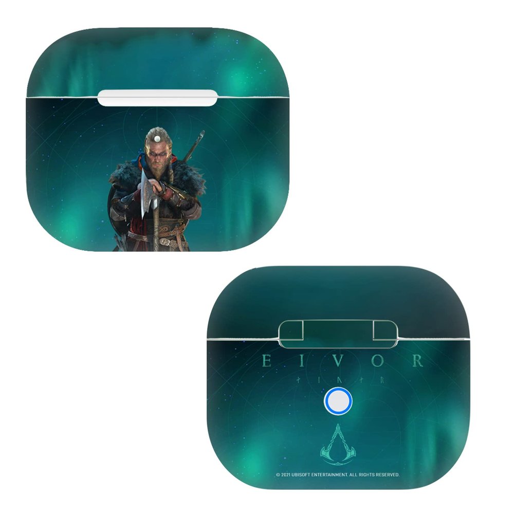 Head Case Designs Officially Licensed Assassin's Creed Male Eivor Valhalla Key Art Vinyl Sticker Skin Decal Cover Compatible with Apple AirPods 3 3rd Gen