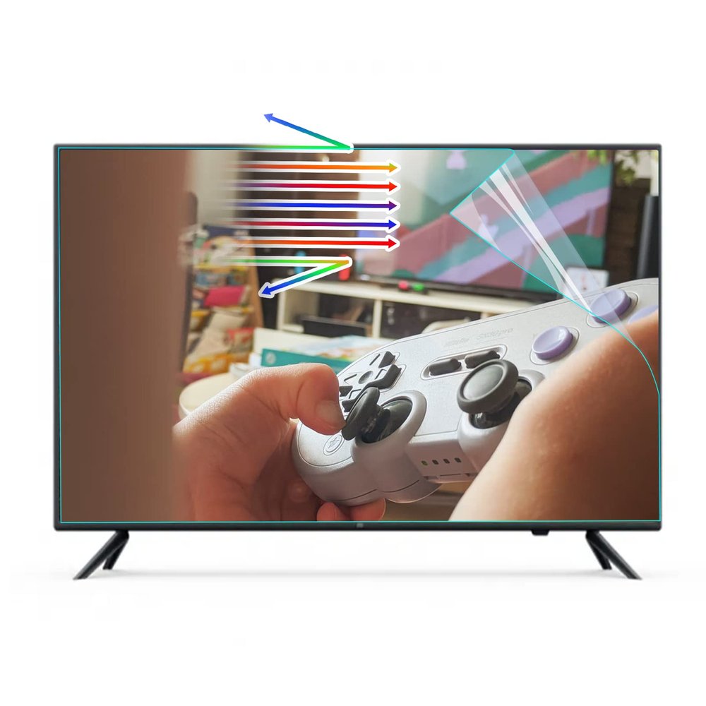 TYRHMY 58 Inch Anti-Radiation TV Screen Protector, Matte Anti-Glare/Anti-Blue ligt/dust Filter Film, Filtering Can Reduce Computer Eye Fatigue