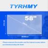 TYRHMY 58 Inch Anti-Radiation TV Screen Protector, Matte Anti-Glare/Anti-Blue ligt/dust Filter Film, Filtering Can Reduce Computer Eye Fatigue view 2